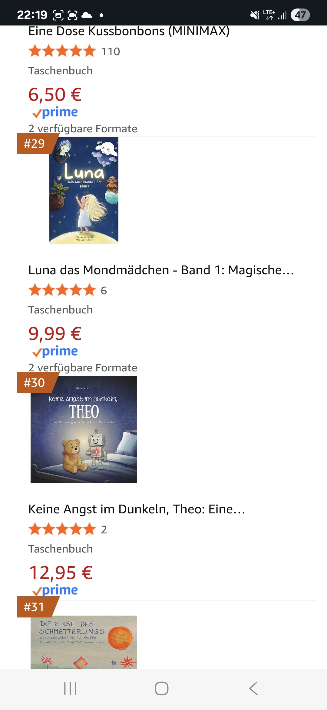 Keine Angst im Dunkeln, Theo - #30 Bestseller